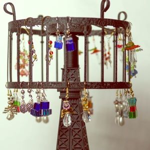 Multiple Christmas designed earrings.